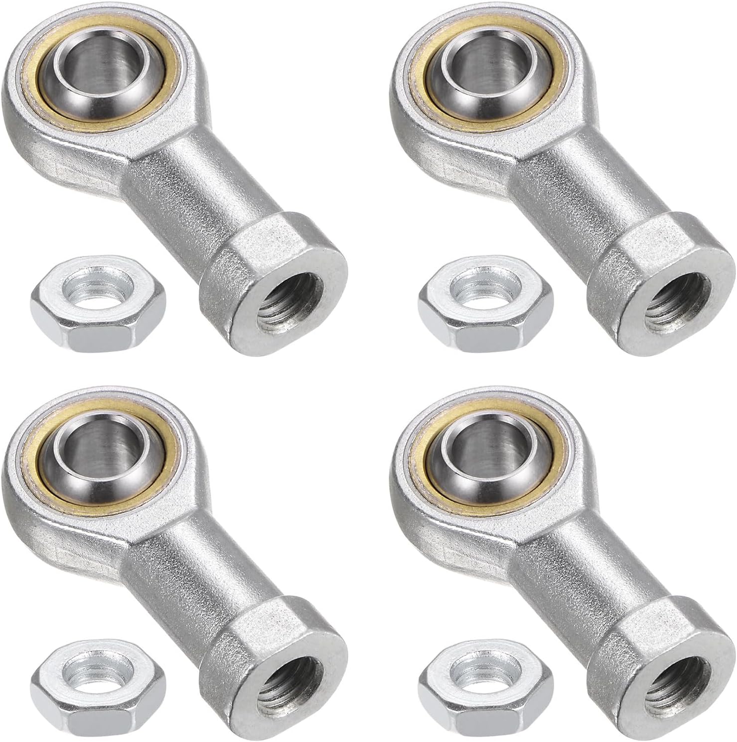 uxcell 4pcs SI10T/K 10mm Rod End Bearing M10x1.5 Female Right Hand Thread, Cast Iron Rod End Joints with Jam Nut