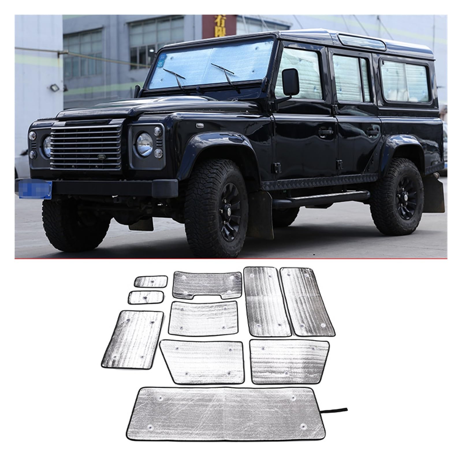Wnętrze samochodu do Land For Rover For Defender 110 130 04-24 przednia szyba samochodu pełna szyba ochrona przeciwsłoneczna akcesoria do parasola wykończenia naklejki akcesoria (do 2004-2018)