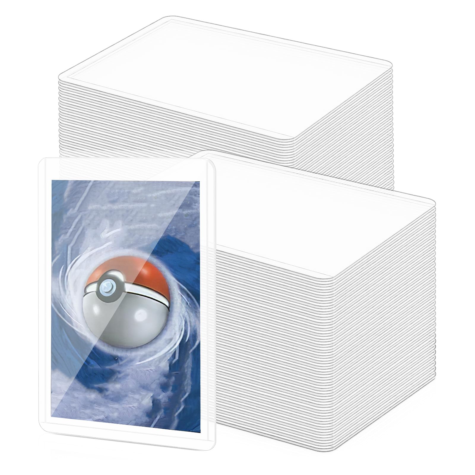 TecoKart® Compatible with Pokemon Trading Card Sleeves, Replacement for 30pcs 3"x4" PVC Clear Top Loaders, Premium Protection Anti-Scratch for MTG, Baseball, K-pop & Social Security Cards