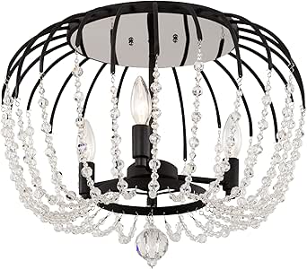Varaluz Voliere 3-Lt Semi-Flush - Ceiling Light - Matte Black