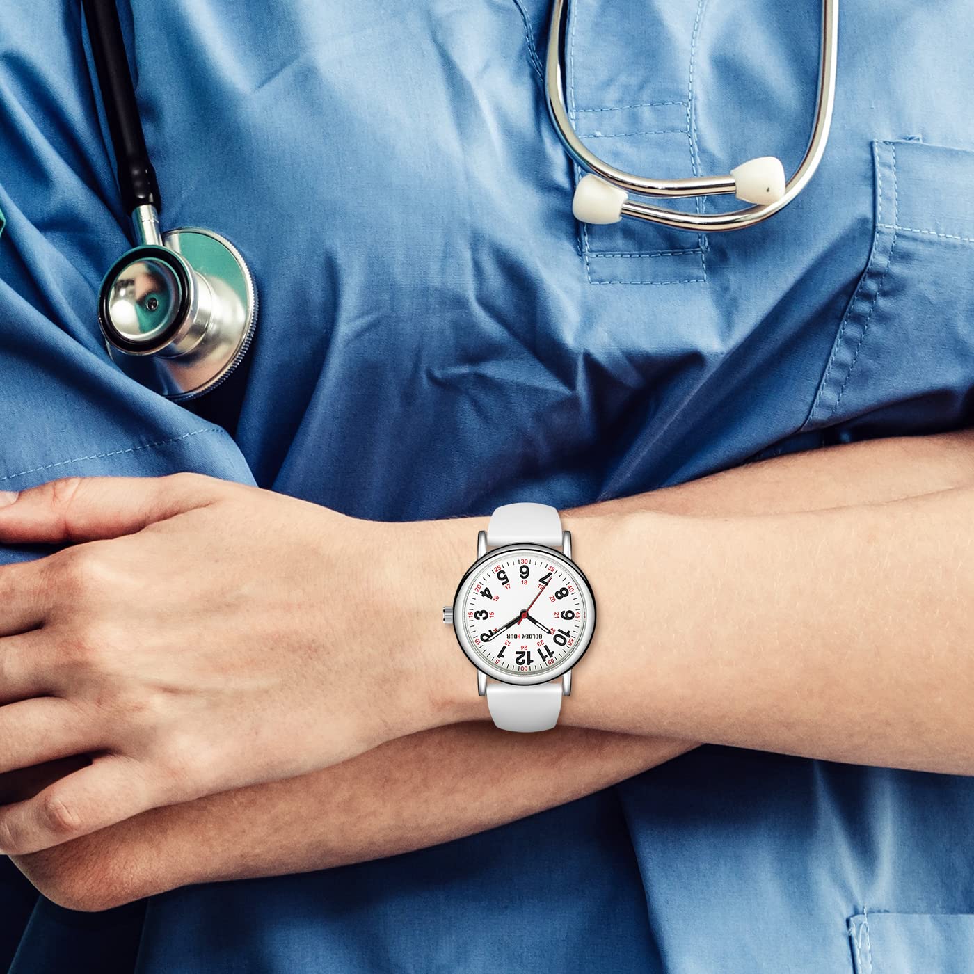 GOLDEN HOUR Orologio da Infermiere Impermeabile per Professionisti Medici, Studenti Donne Uomini