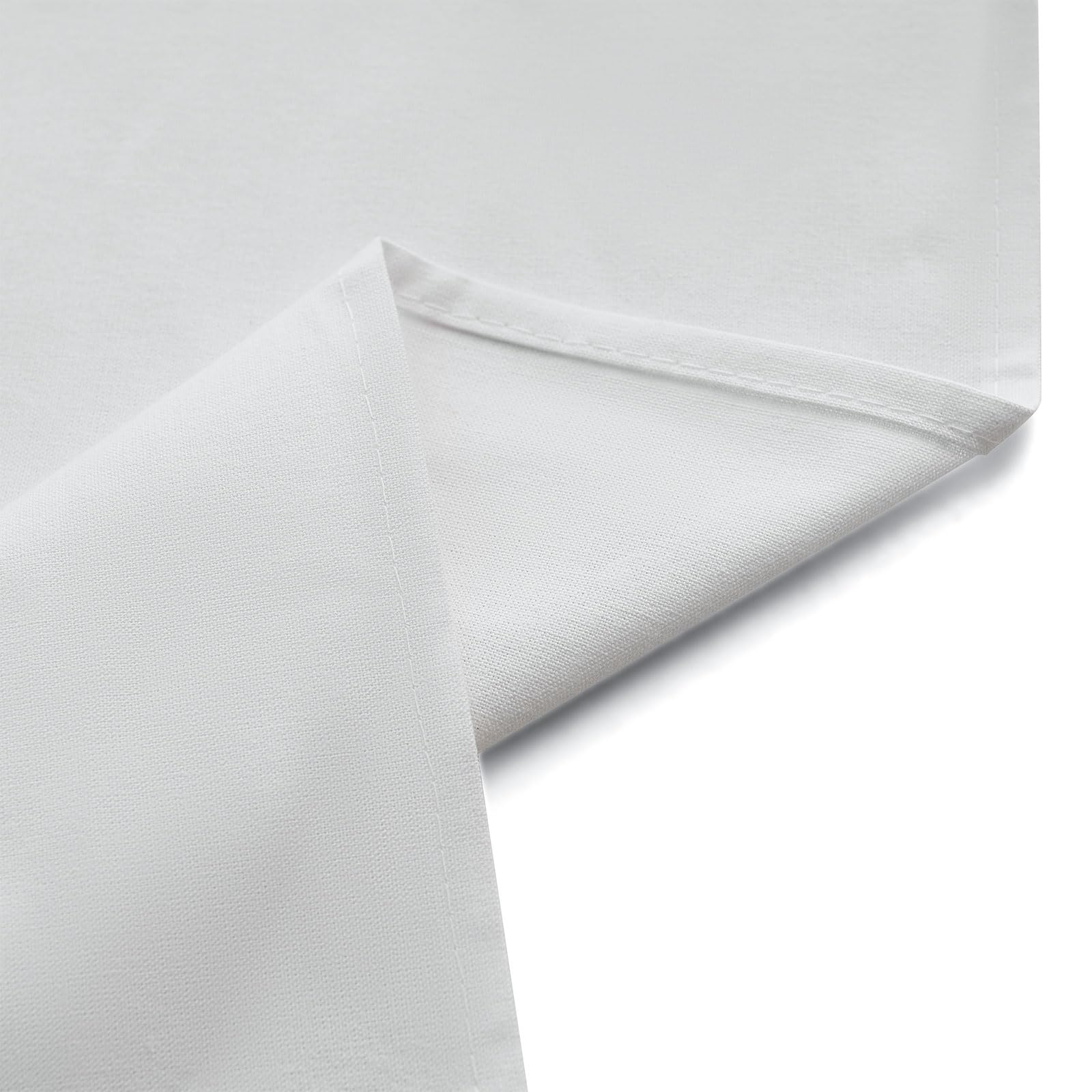 YISURE Rideau de douche extra long en coton, 213 cm, blanc texturé, très résistant, imperméable pour salle de bain, hôtel, luxe, lavable, 183 x 213 cm