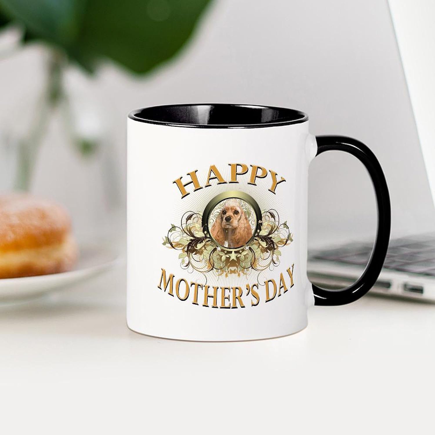 CafePress Happy Mother's Day Cocker Spaniel Mug 11 oz (325 ml) Ceramic Coffee Mug