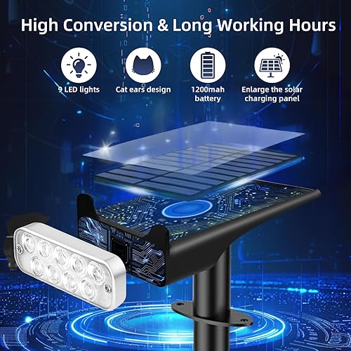 Miniatura 2 de Focos solares impermeables para exteriores, luces solares de camino de paisaje del atardecer al amanecer, iluminación al aire libre, 4 modos de