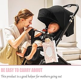 FEBSNOW 2 Pack Baby Wipes Dispenser, Portable Refillable Wipe Holder Baby Wipes Container Travel Wipes Case Reusable Wet Wipes Pouch (Floral)