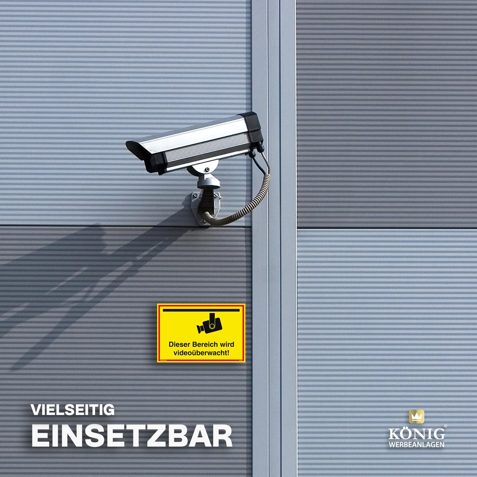 Alu-Schild „Dieser Bereich Wird Videoüberwacht!“ | 30x20 Cm, Wetterfest Mit UV-Schutz | Für Zaun, Wand & Garage – Made In Germany