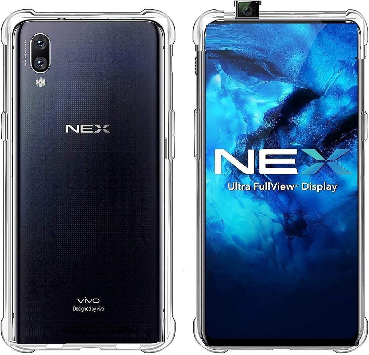 Tarkan Shock Proof Protective Soft Transparent Back Case Cover for Vivo NEX [Bumper Corners with Air Cushion Technology] Crystal Clear