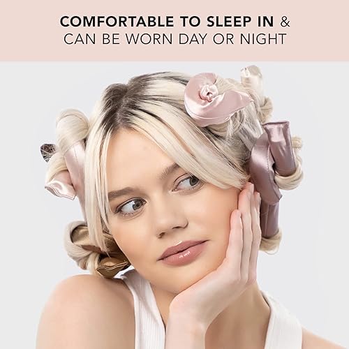 Miniatura 5 de Kitsch Rizador de cabello sin calor  Rizadores de cabello sin calor cubiertos de satén para cabello largo  Varillas flexibles para rizos sin calor