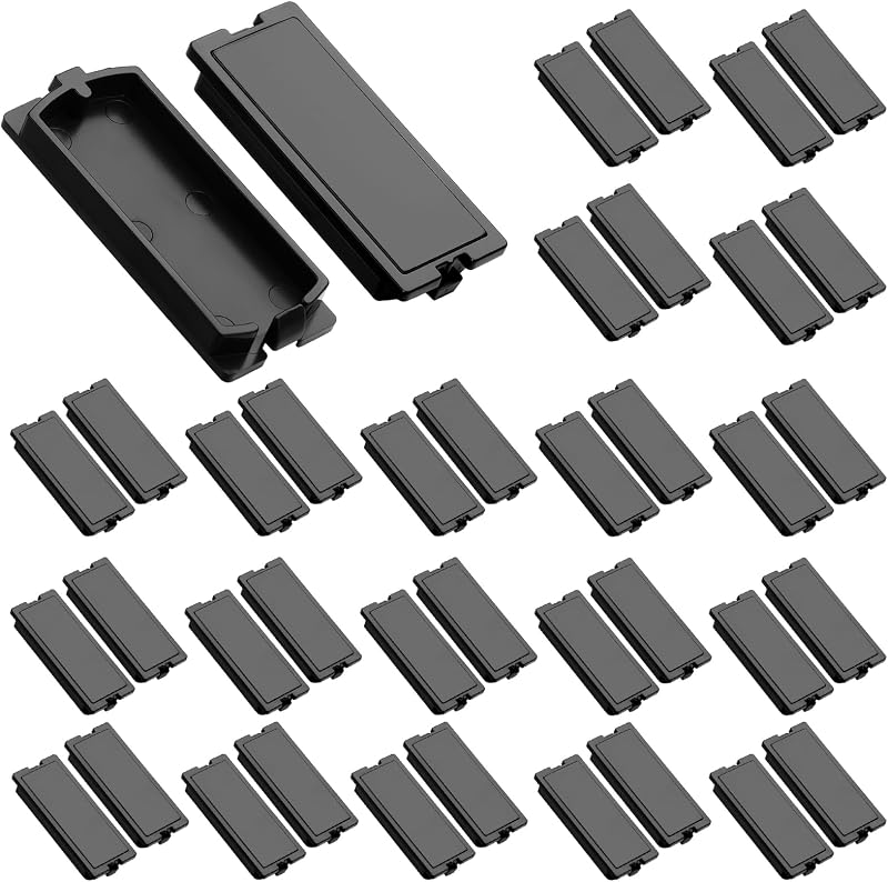 Paquete de 20 placas de relleno de disyuntor, cubierta de panel de disyuntor, cubierta de caja de placa de relleno troquelada, color negro (1 pulgada)