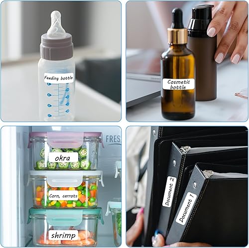 Miniatura 3 de 120 etiquetas de ropa sin planchado, etiquetas de nombre de ropa de tamaño más grande, etiquetas autoadhesivas para escritura, etiquetas de tela