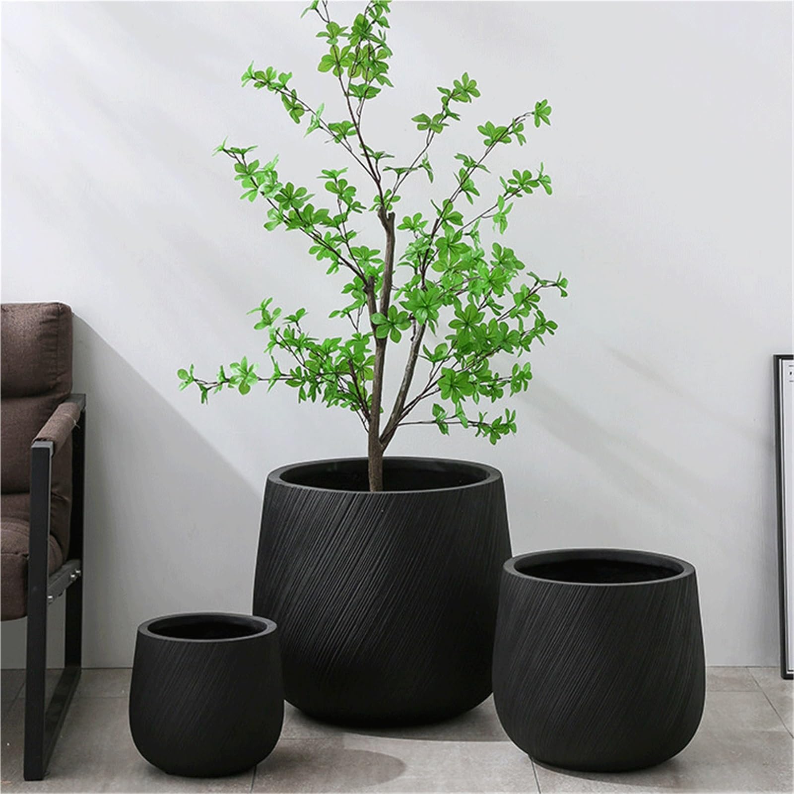 Doniczki Decorative Clay Flower Pots, Perfect For The Living Room: Pair Them With Minimalist-style Houseplants(Biały,Średni)