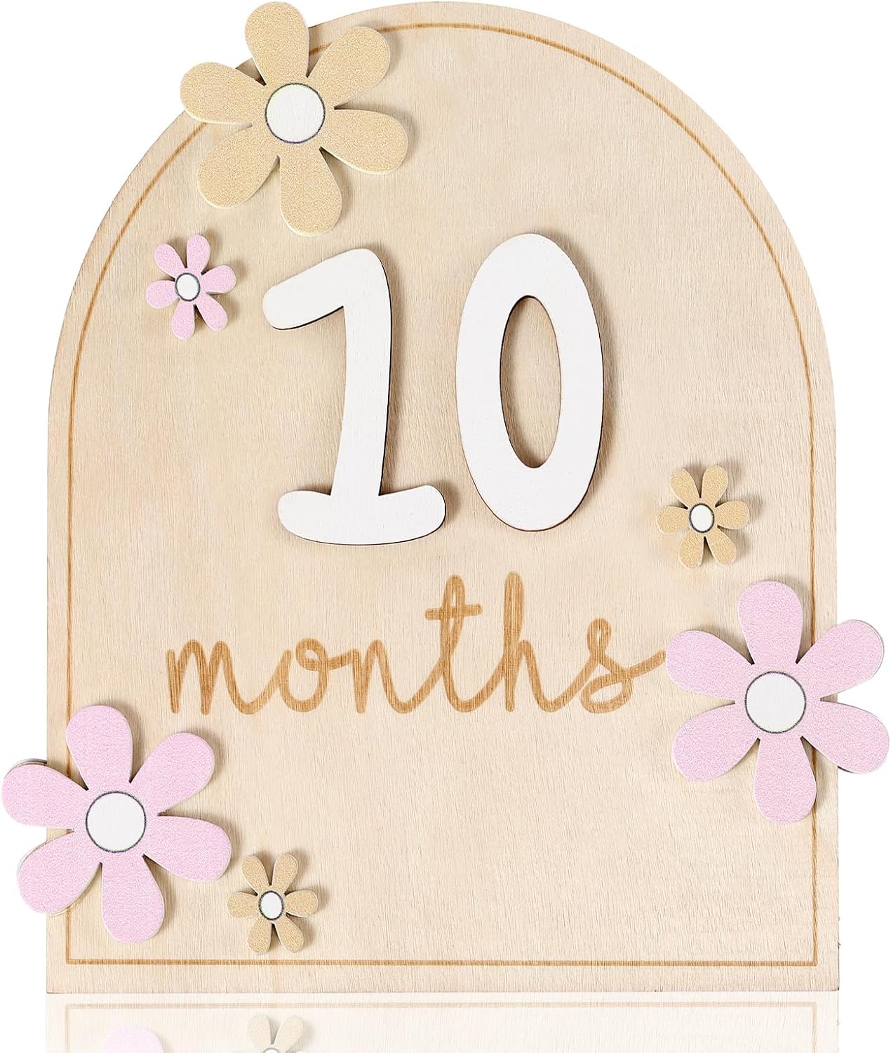 Beeveer Baby Monthly Milestone Cards with 11 Interchangeable Number