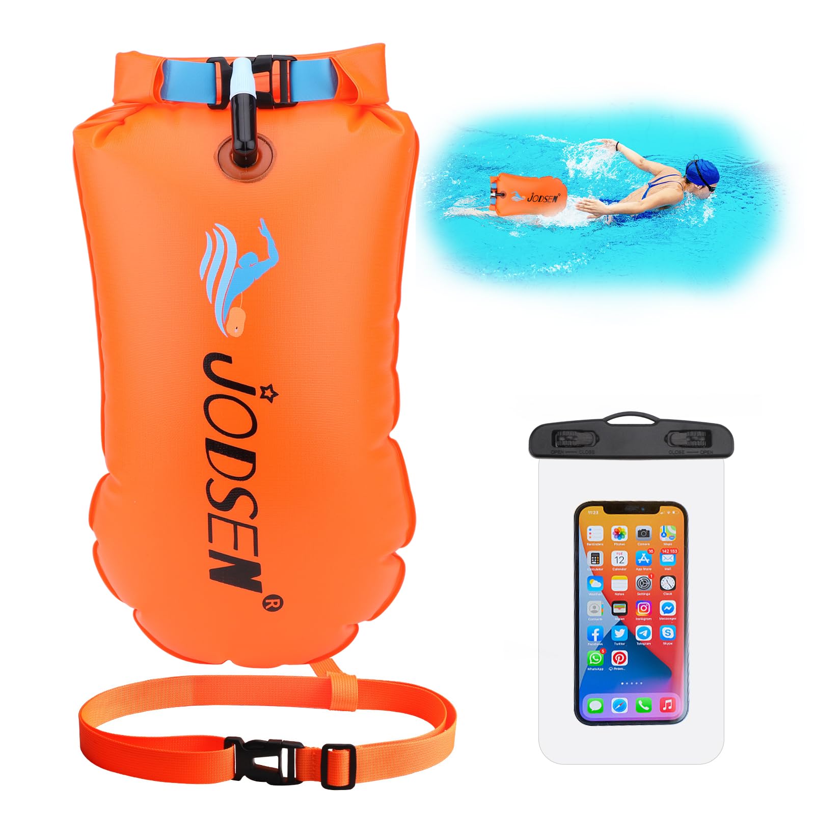 Custodia Impermeabile Luminosa Universale per Nuoto, Spiaggia, Campeggio e Sci, Porta Cellulare