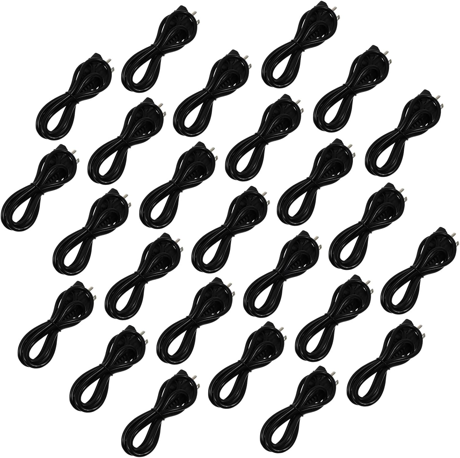 Artibetter 100pieces Replacement Pin Plug Cord for Electrical Equipment Us Standard Power Cable