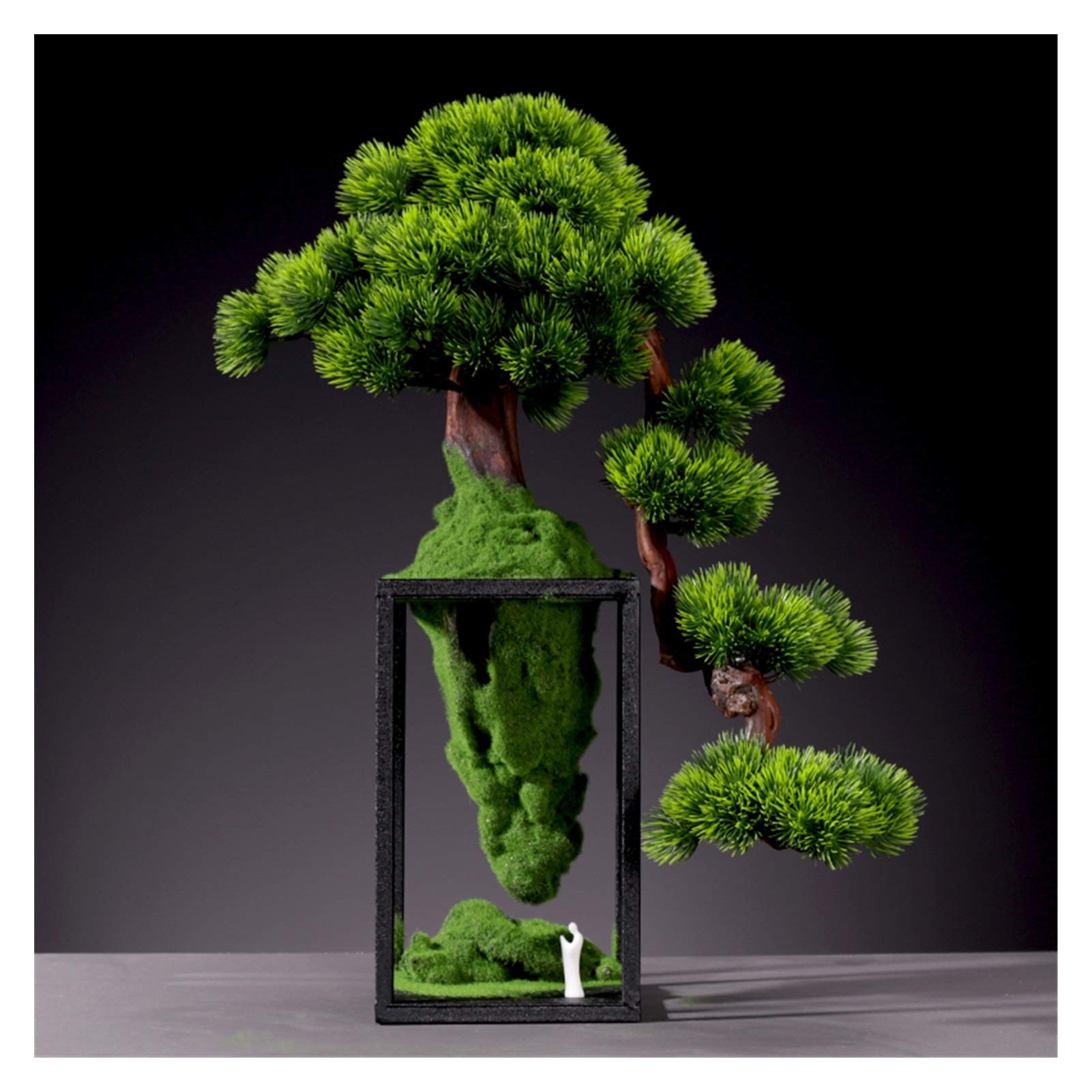 Symulacja drzewka bonsai pulpit symulacja gościnna sosna bonsai do wnętrz duże zielone rośliny rośliny doniczkowe salon wejście partycja fałszywe dekoracje kwiatowe ozdoby prezenty do dekoracji domu