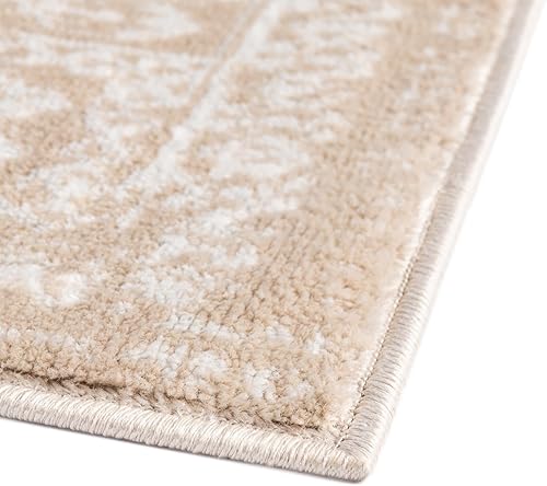 Miniatura 5 de Unique Loom Oxford Collection - Alfombra rectangular de 10 x 14 pies 1 pulgada, color beige y marfil