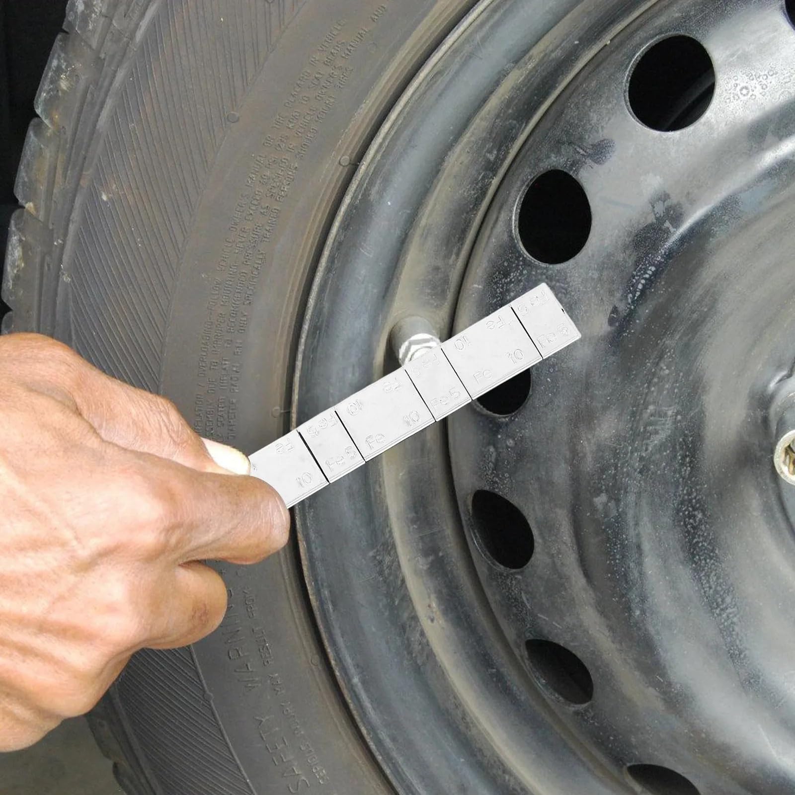 Samoprzylepne obciążniki do kół 7 pasków 5g/10g pasujące do felg aluminiowych samochodów/SUV