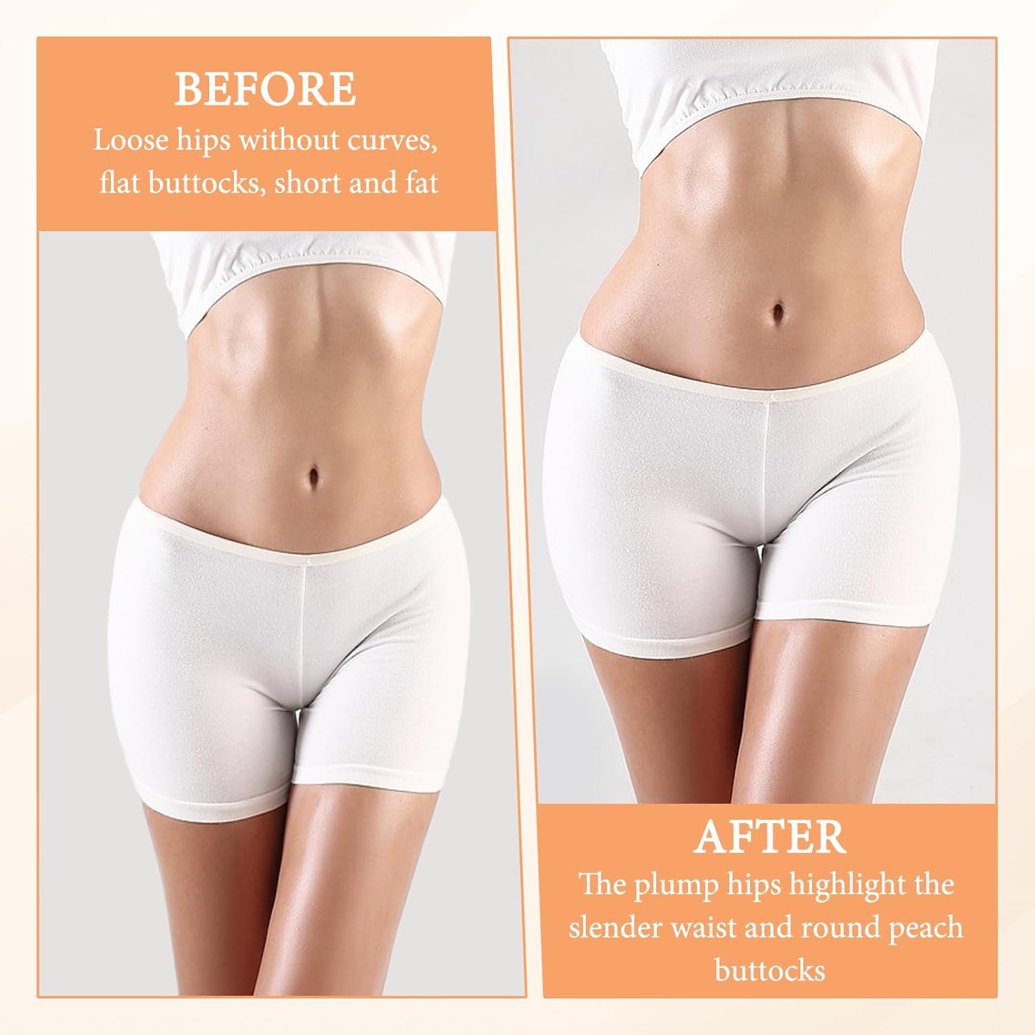 Hip Dip Pads, Silicone Butt Pads for Women, Reusable Hip Enhancer Shapewear, Self-Adhesive Butt Pad for an Instant Hourglass Figure(Skin Color) - Image 2