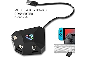 ECHZOVE Keyboard and Mouse Adapter for Nintendo Switch, Xbox One, PS3, Xbox 360