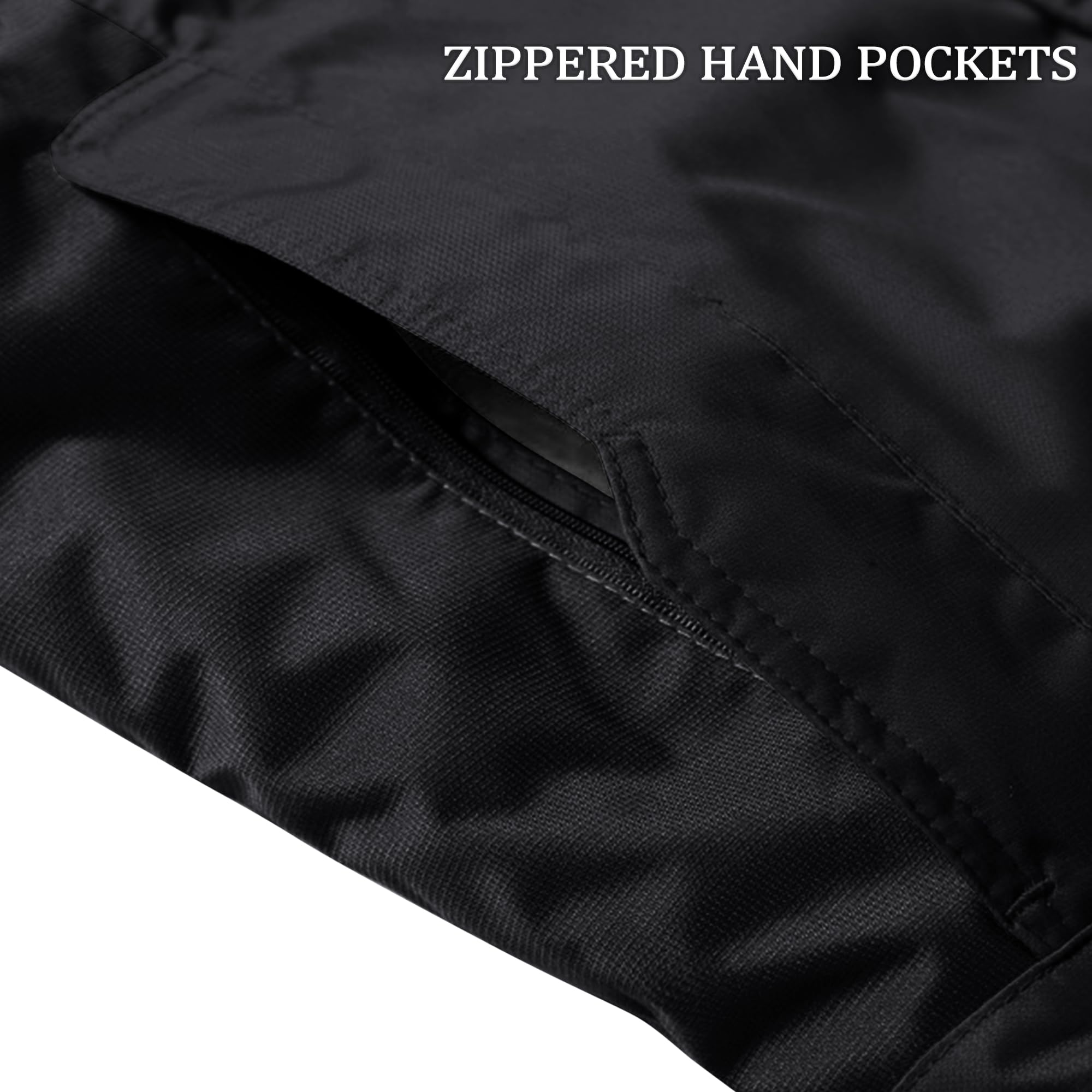 KEFITEVD Giacca da sci invernale da uomo, impermeabile, softshell, in pile, per snowboard, pesca, escursionismo, con cappuccio rimovibile