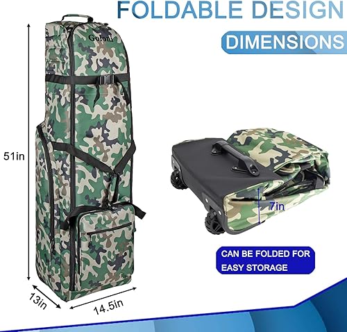 Miniatura 45 de Goloni Bolsa de viaje de golf con ruedas, funda de viaje de golf para aerolíneas, Oxford resistente al desgaste 900D resistente al desgaste Azul