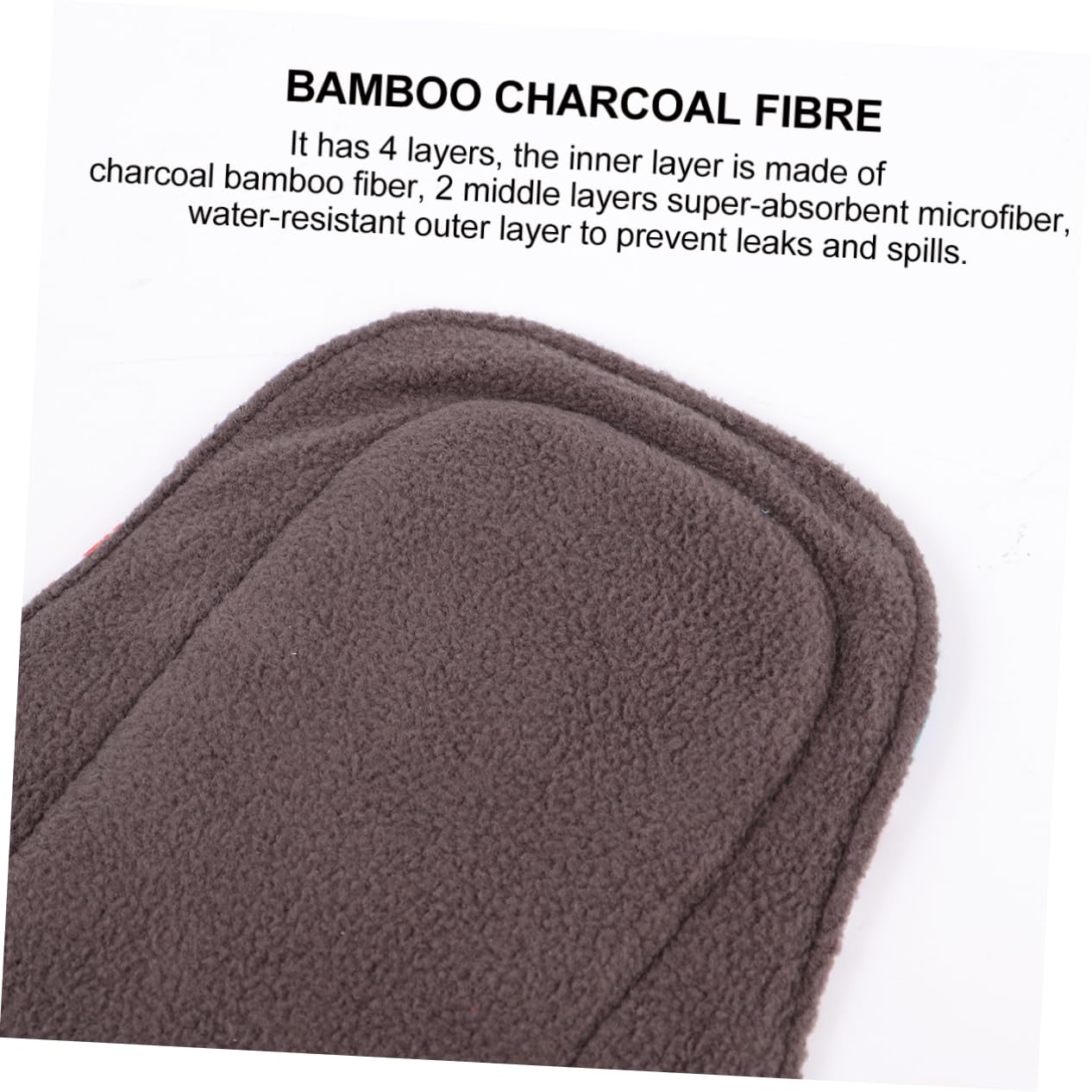 Toalla Sanitaria Lavable de Fibra 4 Piezas con Bolsa | Superficie Seca, Reutilizable y Cómoda, Formato Grande, Incluye Funda de Almacenaje