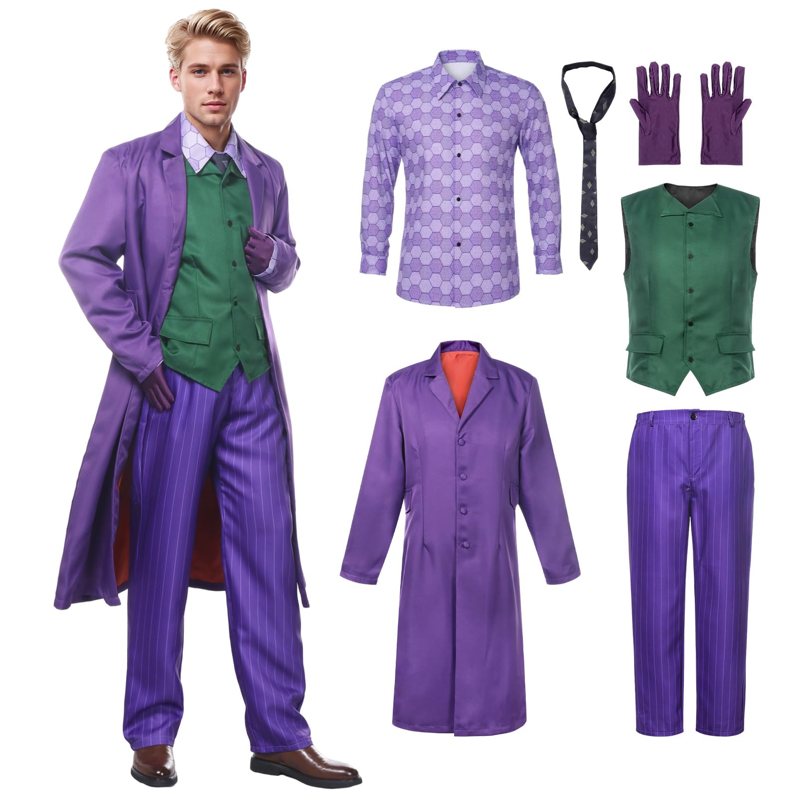 Costume Cosplay di Halloween viola scuro colore