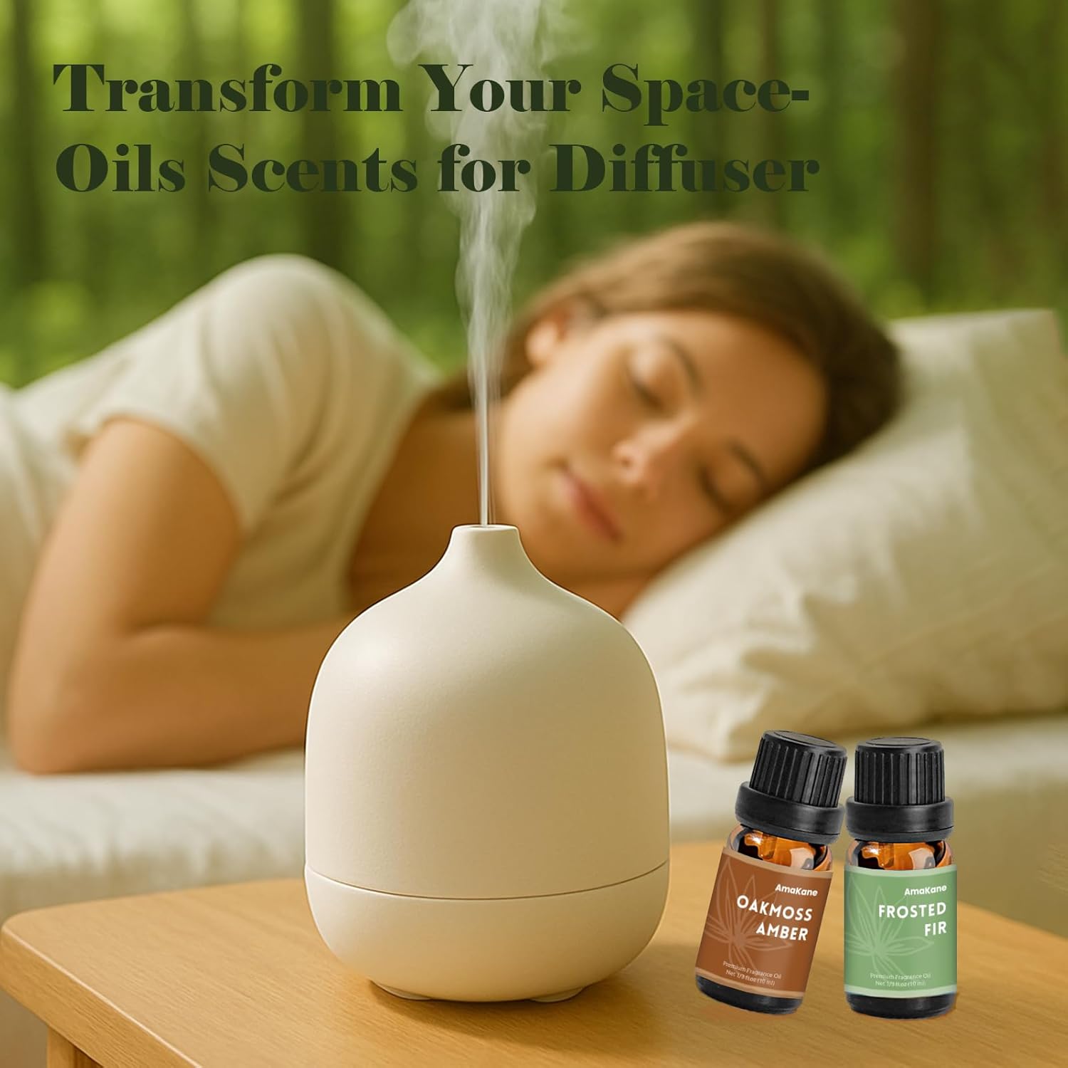 AmaKane Woodland Fragrance Oil, Forest Diffuser Oil Scents, Candle Scents for Candle Making, Soap Making Scents, Frosted Fir, Cedarwood&Juniper, Oakmoss Amber and More Essential Oils 6x10ml - Image 2