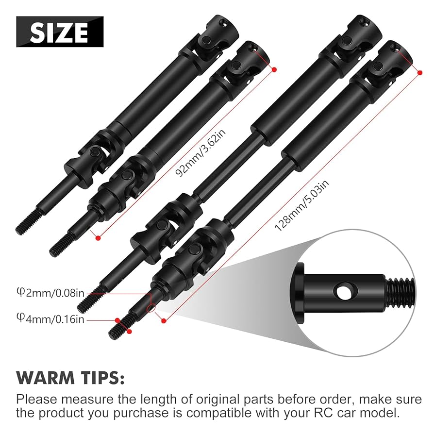 ハスアス４ Amazon.com: 4Pcs Front & Rear CVD Drive Shafts Set