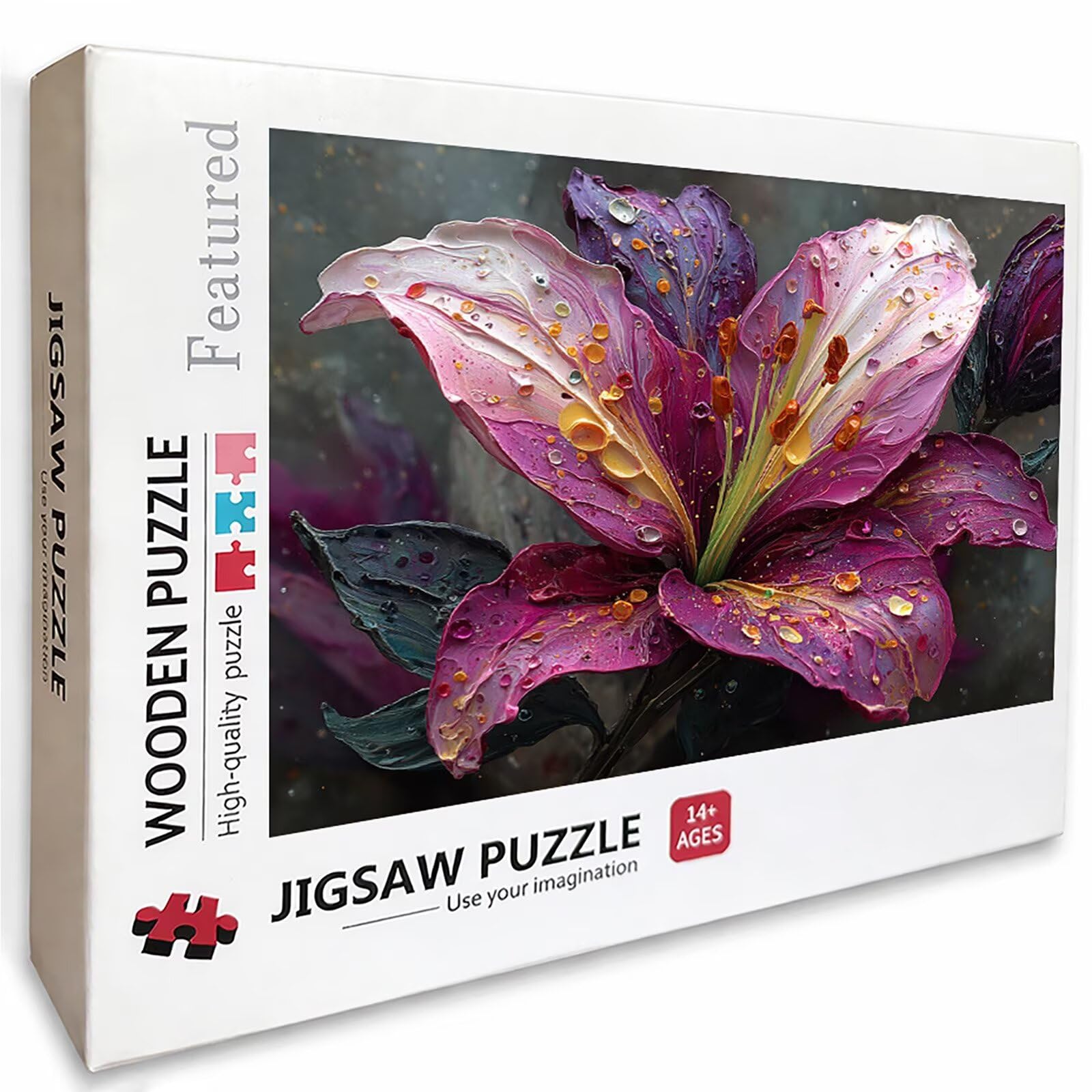 Puzzle 4000 elementów dla dorosłych kwiat, drewniane puzzle 142 x 86 cm, części ściśle do siebie pasują, dla mężczyzn, kobiet, starszych seniorów, dekompresji, letnia dekoracja ścienna, prezenty