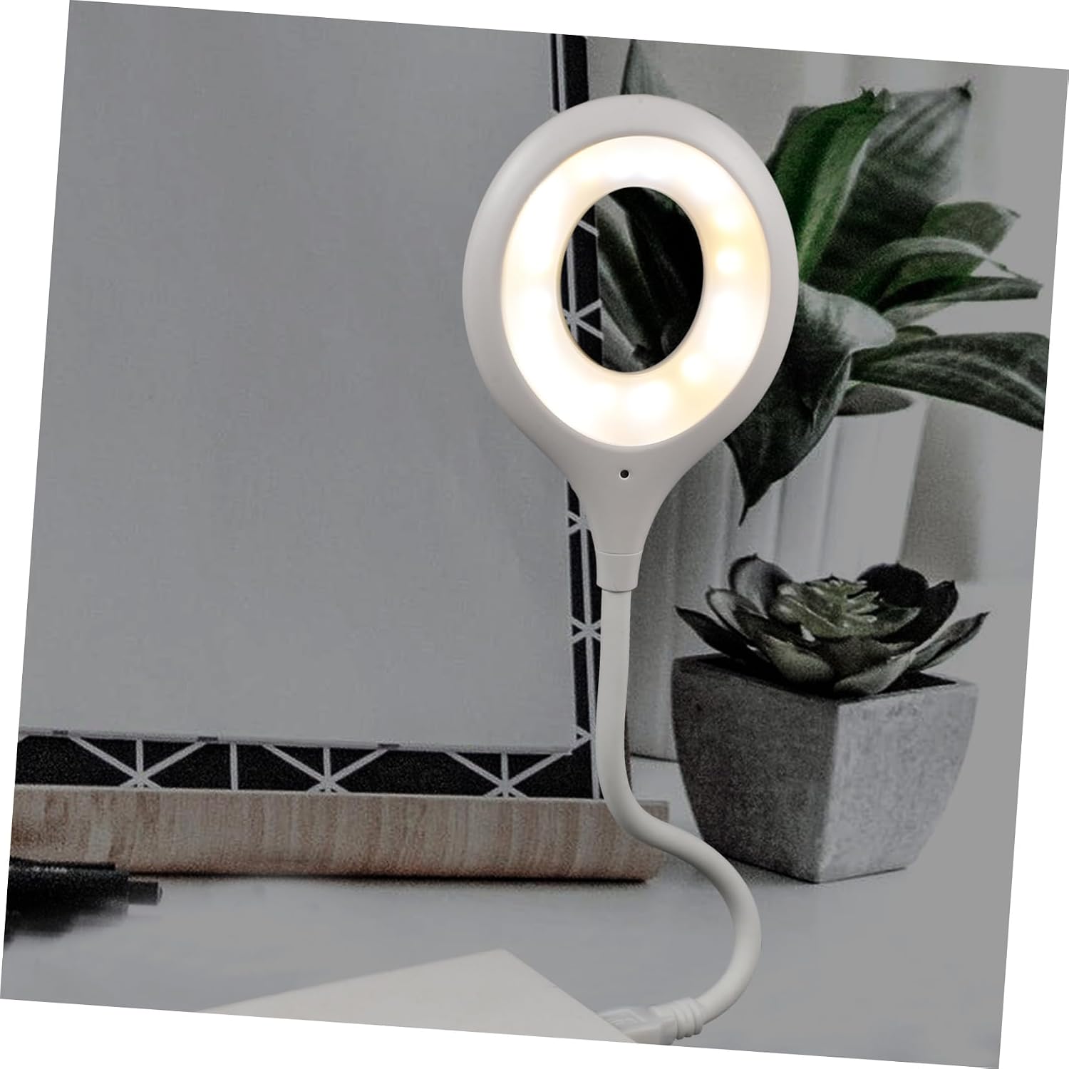 Voice Control USB Reading Lamp Flexible Gooseneck LED Light Dimmable Night Light for Comfortable Reading Portable Design for Home Office Bedside Use