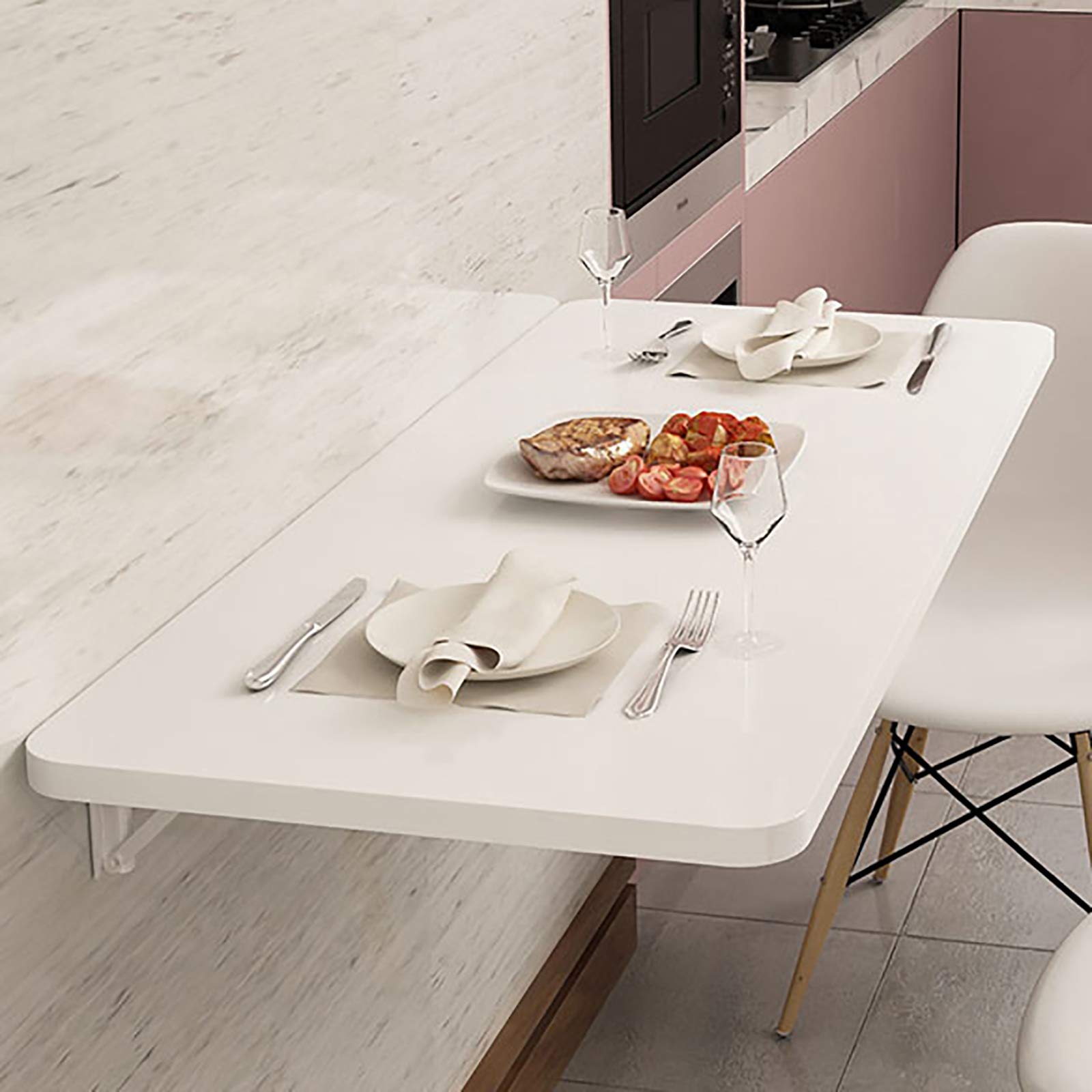Table murale multifonctionnelle pour libérer le sol et casser la sensation d'étouffement