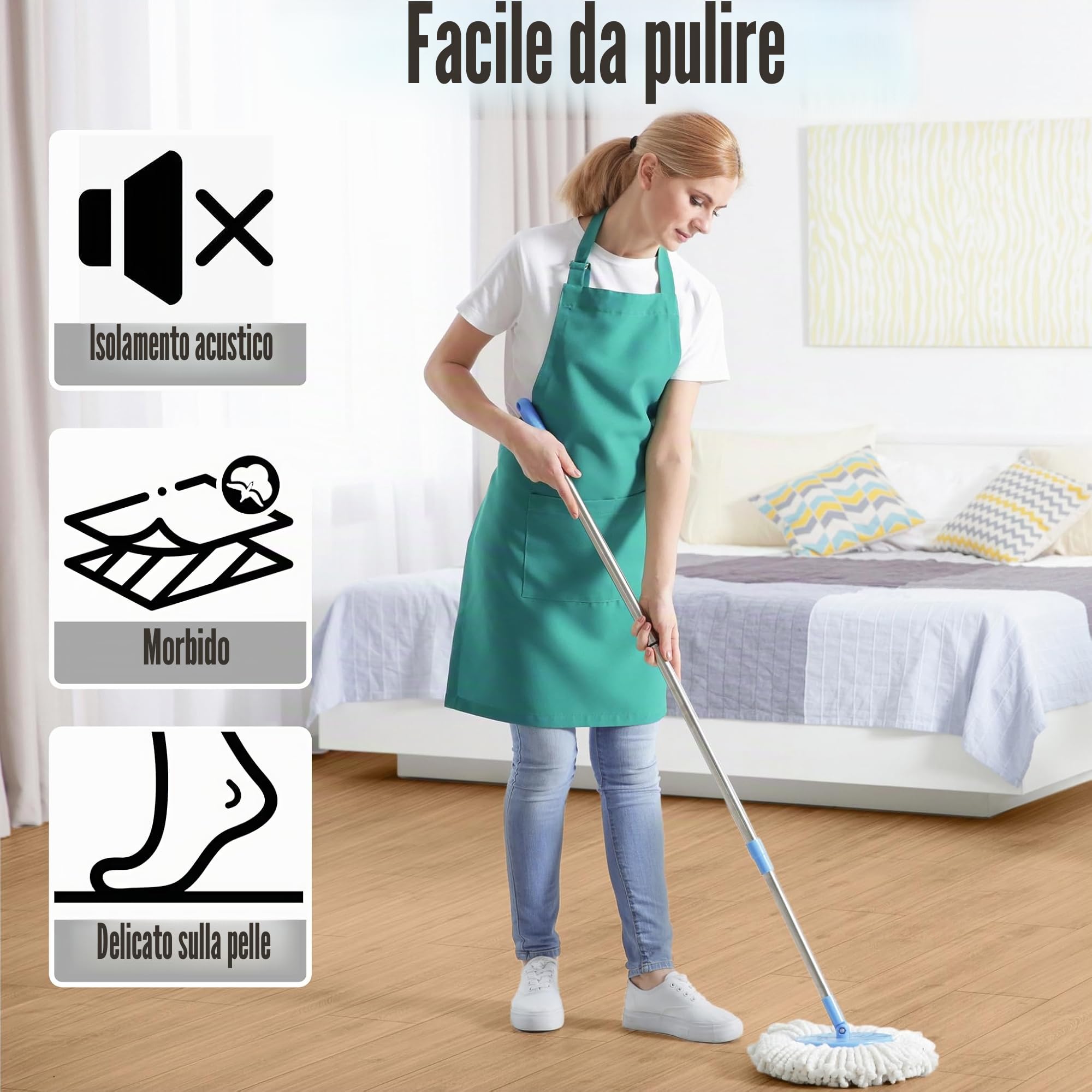 FIVMEN PVC-pavimentazione, pavimento in vinile, autoadesivo, piastrelle adesive da 5 m², piastrelle per pavimenti, aspetto in legno, piastrelle in vinile, pavimento, rivestimento in vinile, clicca per