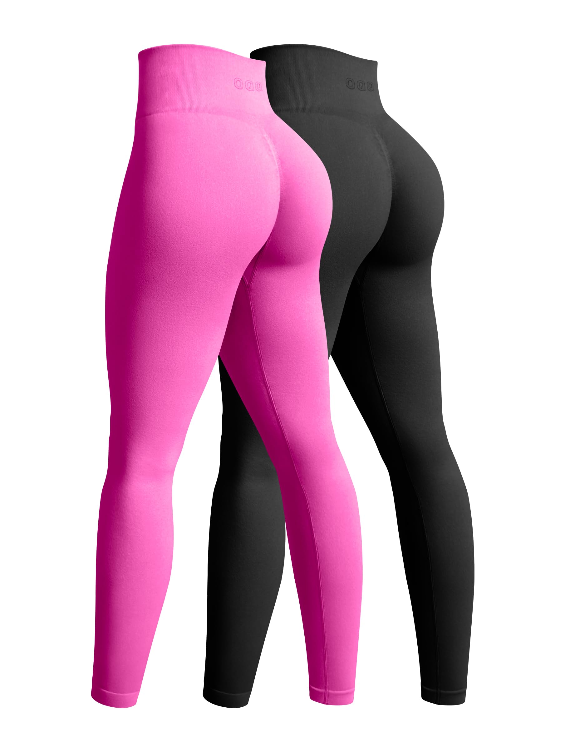 OQQWomen's 2 Piece Yoga Legging Seamless Workout High Waist Butt Liftings Athletic Leggings