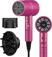 Vista 1 de AINA Hair Dryer with Diffuser, Blow Dryer for Women Advanced Ionic Technology, Ceramic Coating Cold Shot Features Turbo Heat for Fast Drying and