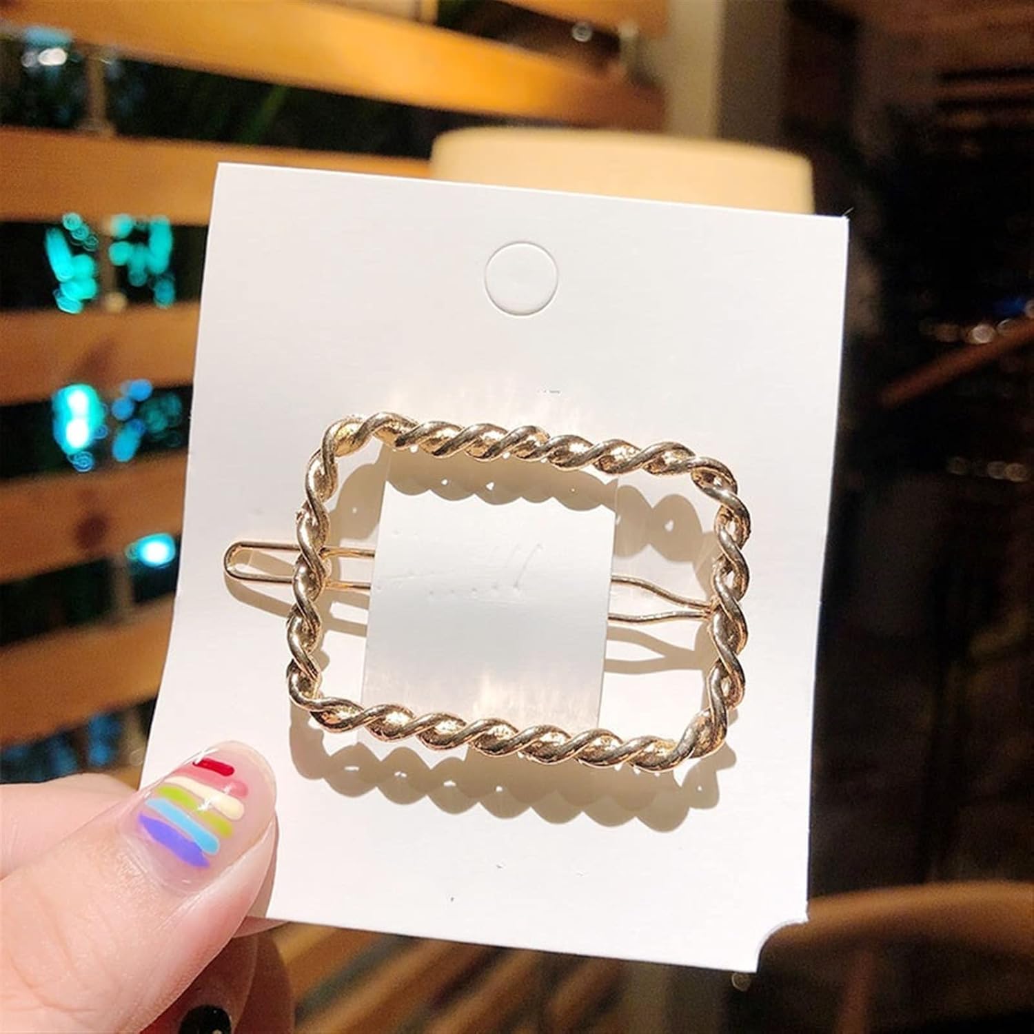 ヘアピンの女性ヴィンテージエレガントなハートスター幾何アロイヘアピンスイートヘッドバンドヘアクリップヘアアクセサリー (Color