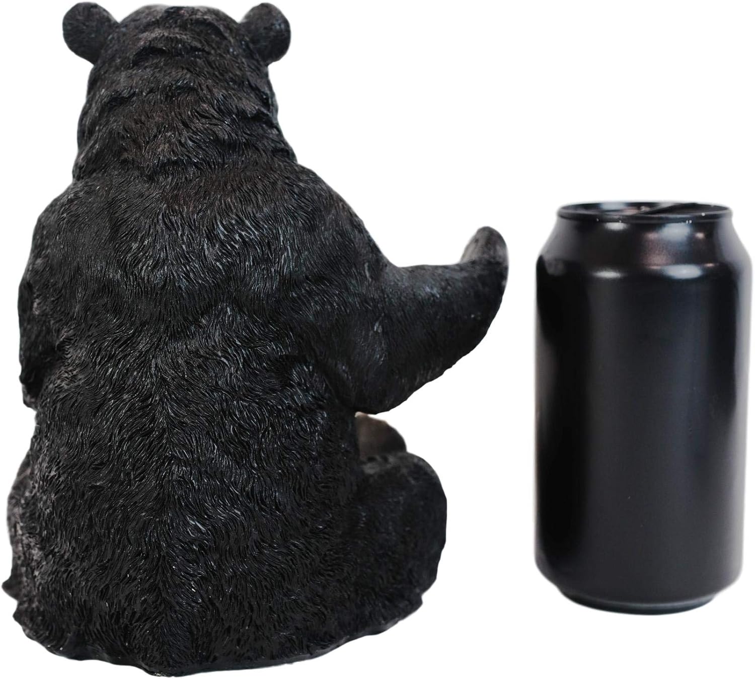 Ebros Rustic Cabin Lodge Decorative Sitting Black Bear Wine Bottle Holder Figurine 7.25" Tall Get Out of Hibernation Slumber Party Bears Beverage Storage Caddy Kitchen Cellar Organizer