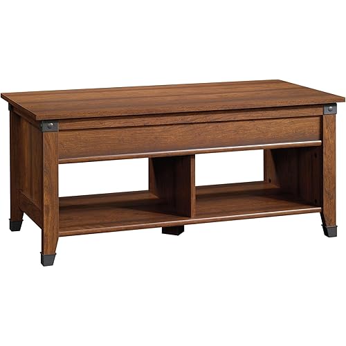 Sauder Carson Forge Lift-Top Coffee Table, Washington Cherry finish