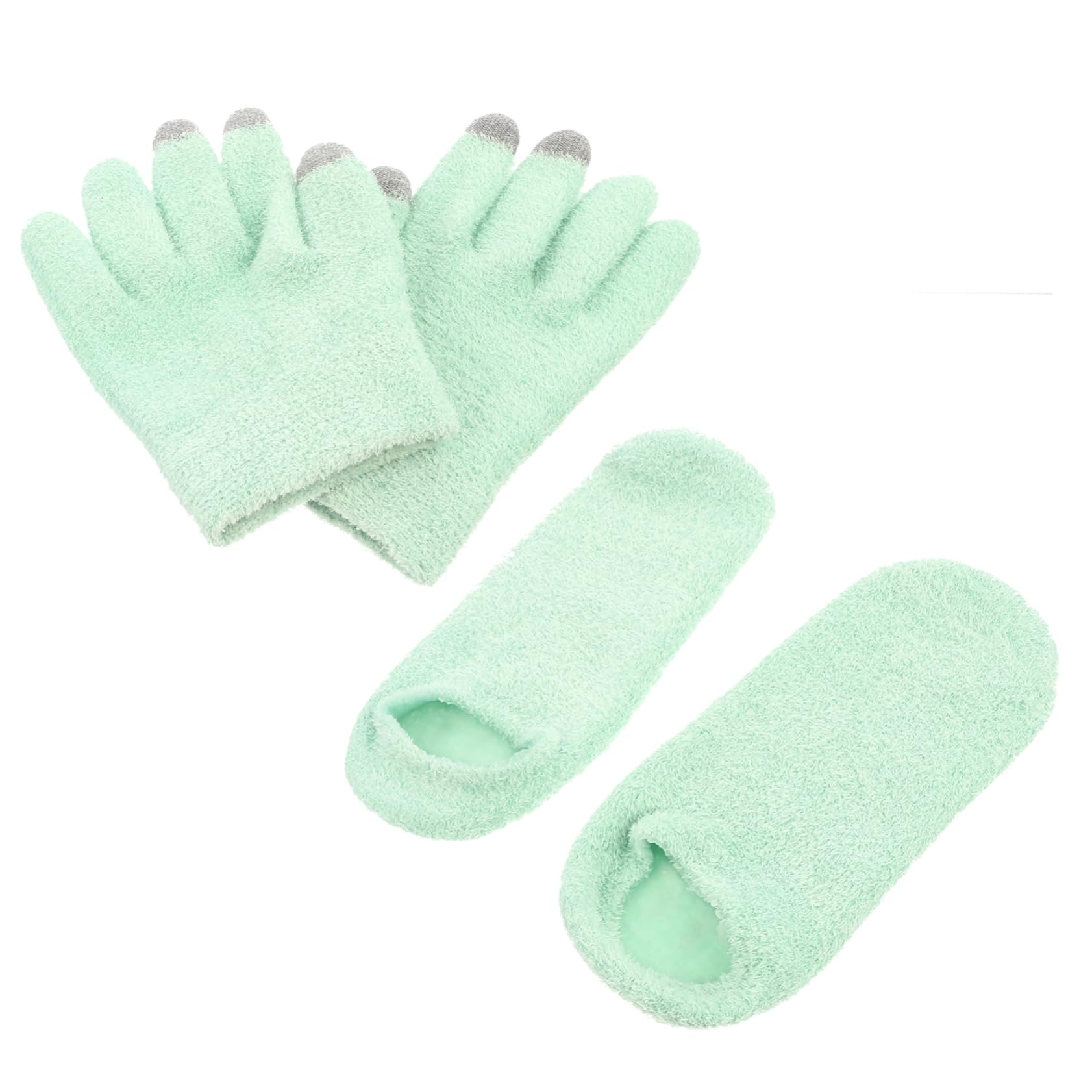 GALPADA Elastic Design Touch Screen Gloves Winter Half Finger Gloves for Manicure Comfortable Gel Socks