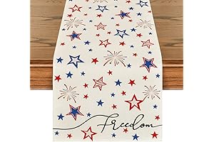 Artoid Mode Patriotic Memorial Day Table Runner, 4th of July Memorial Day Table Decor