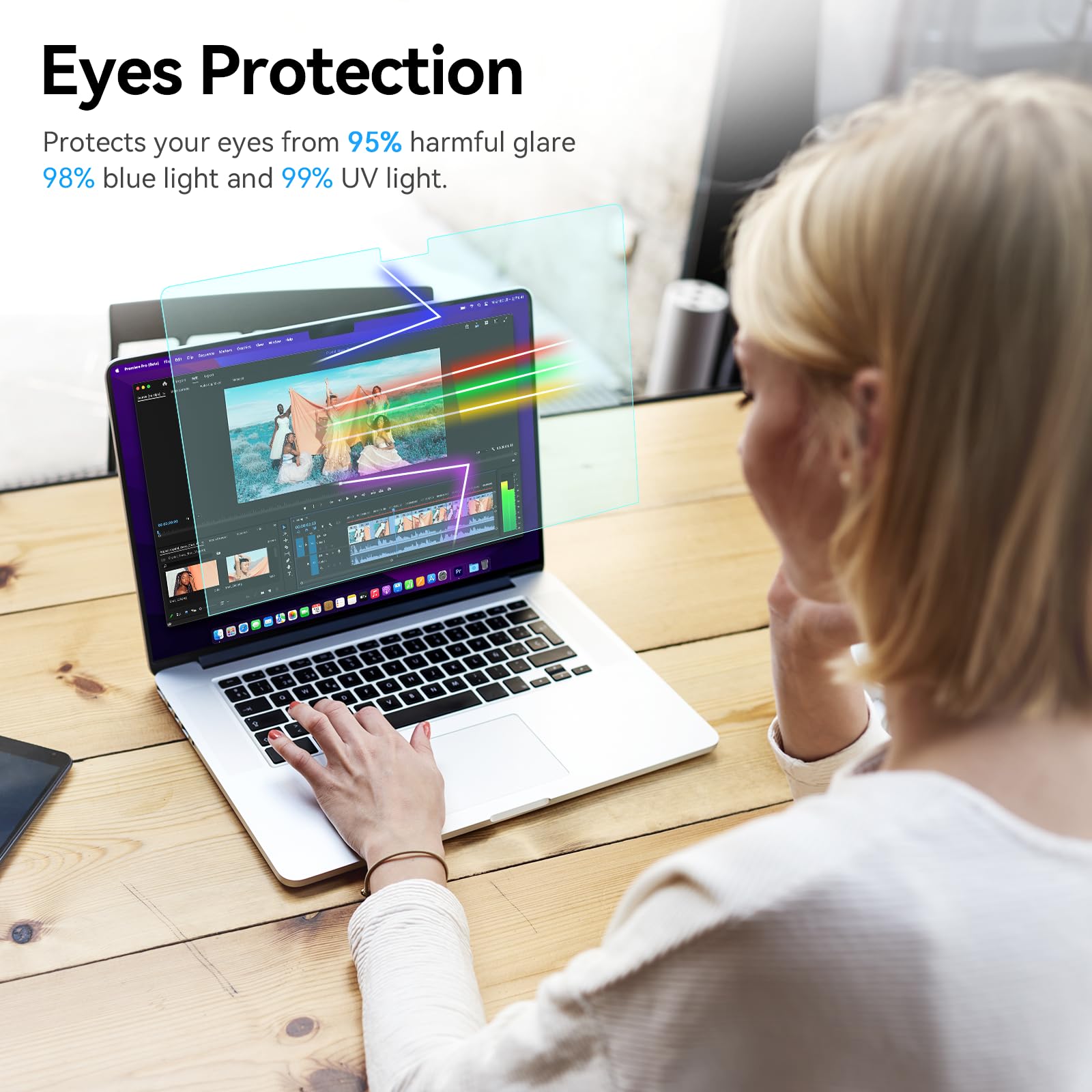 Protection Ecran pour MacBook Neo 13 Pouces A18 Pro A3404 Filtre Anti Lumiere Bleue Anti Rayures