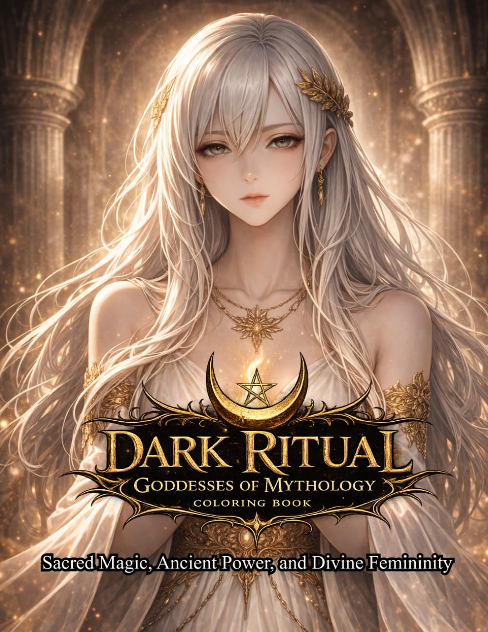 Dark Ritual Goddesses of Mythology Coloring Book: Sacred Magic, Ancient Power, and Divine Femininity | Dark Fantasy Adult Coloring Book (Mythology Tattoo Coloring Series)