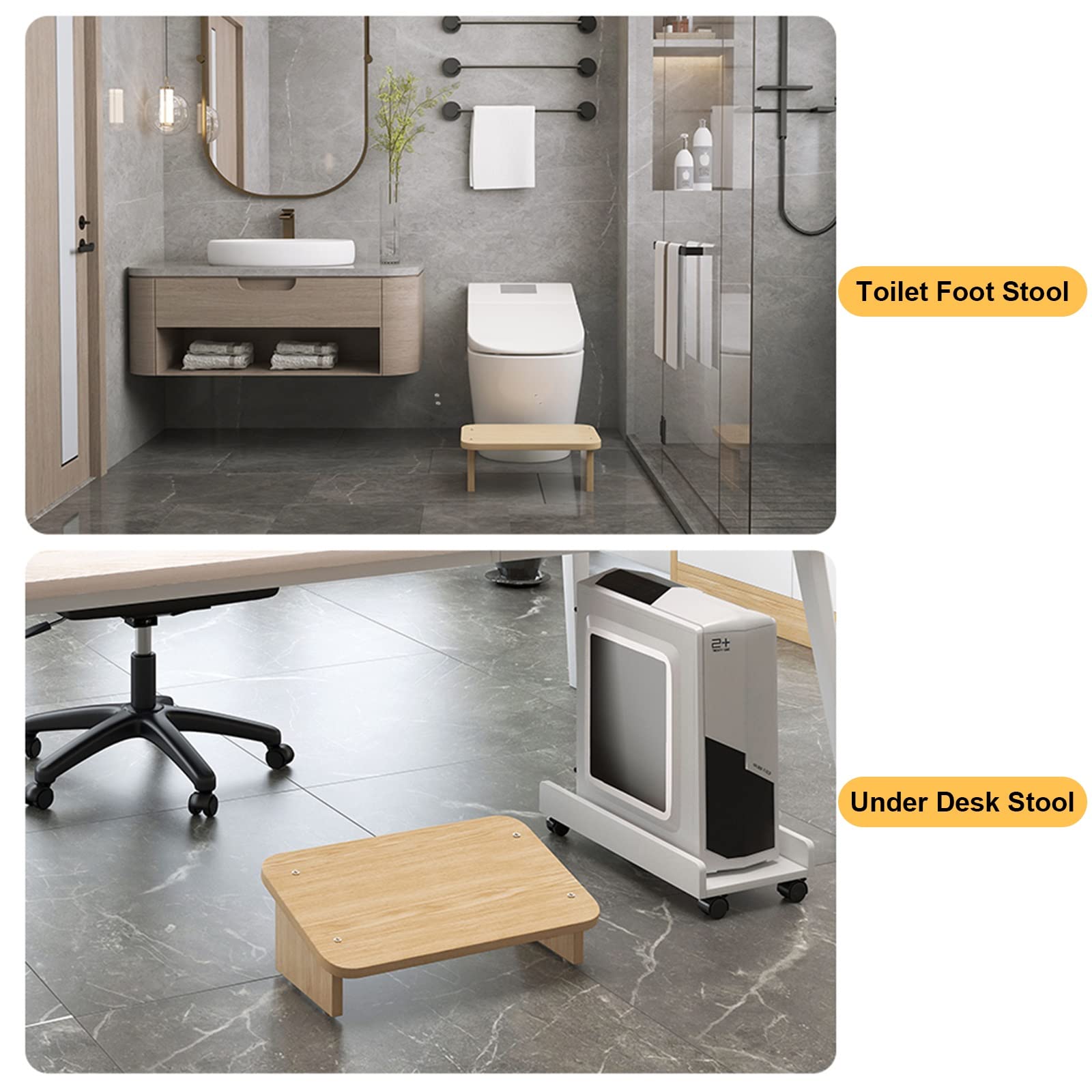 Poggiapiedi Poggiapiedi per Scrivania Divano, Legna Inclinato Ergonomico Portatile Supporto Posturale Sgabello, Casa Ufficio Sedia, 15 Cm di Altezza (Size : 50x30x15cm)