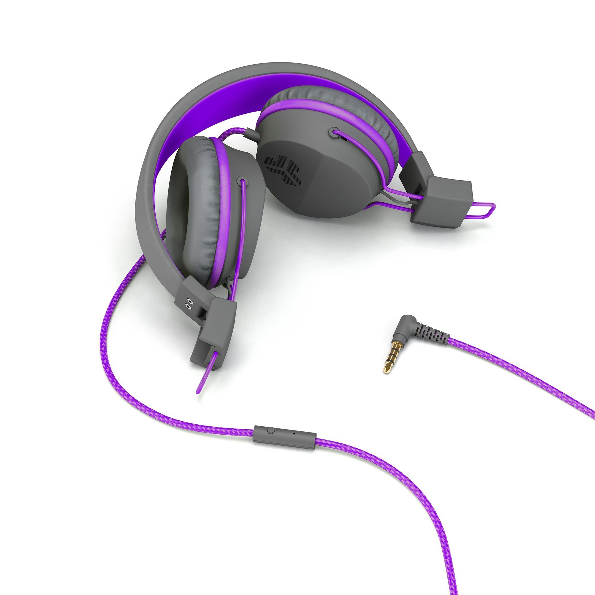 JLab JBuddies Studio - Auriculares infantiles con cable, auriculares supraaurales para niñas y niños, volumen limitado con micrófono, aislamiento de ruido, auriculares ajustables para niños, color