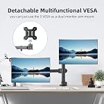 Suptek Moniteur et support d'ordinateur portable tient écran d'ordinateurs de 13-32 pouces, Support de bras de moniteur réglable avec plateau d' ordinateur portable pour 13-27 pouces,Hold 22 lbs, avec pince et base de montage Grommet
