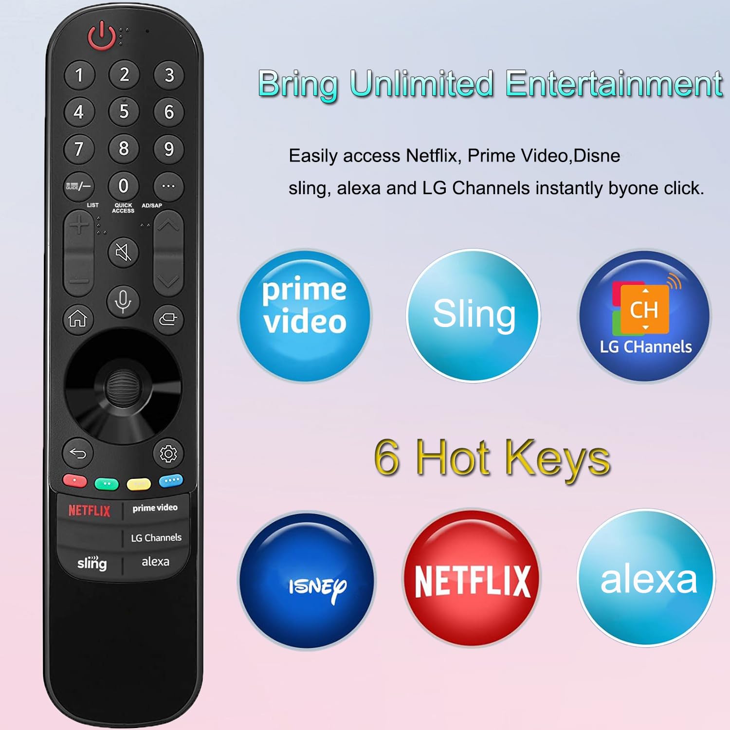 Amazon | ボイスマジックリモコン LG TVリモコン用 2019-2024 LG OLED