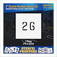 Vista 84 de Plantillas para pavimento, bordillo y WheelStop, plantilla de doble número de 4 pulgadas, (18), 4 x 4 x 1/16 pulgadas, livianas
