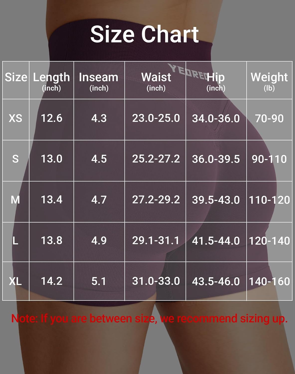 YEOREO Women Workout Gym Shorts Butt Lifting Invisible Scrunch 4.5" Crossover Mid Rise Waistband Seamless Booty Biker Shorts - Image 6