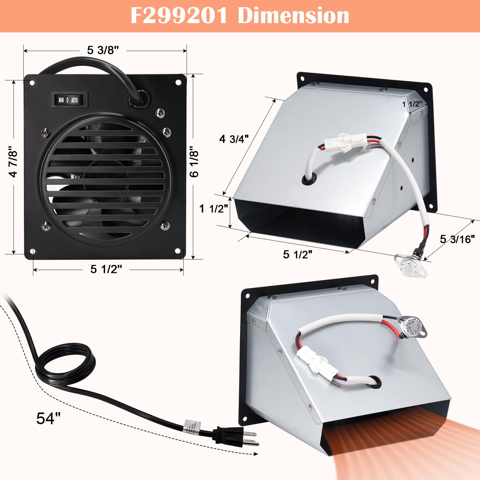 Hiorucet F299201 Blower Fan Kit For Mr Heater 30000 BTU