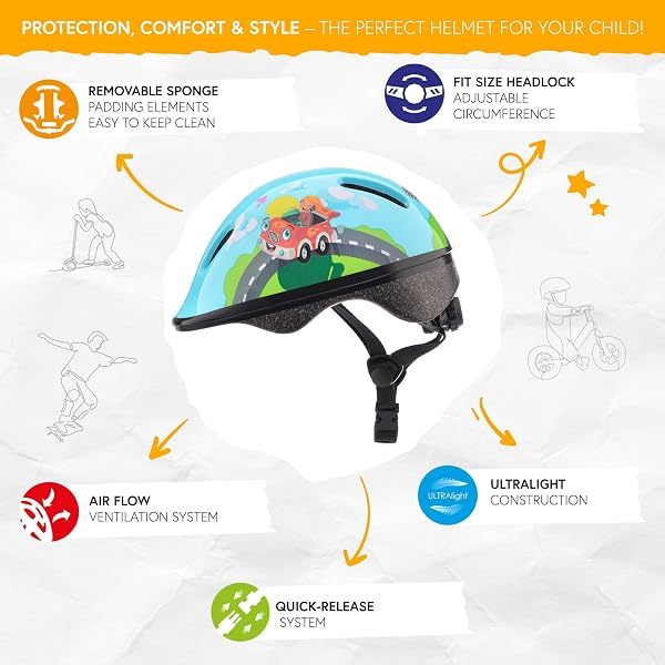 meteor Casco Bici Ideale per Bambini - Caschi Perfetto per Downhill Enduro Ciclismo MTB Scooter - Helmet per Tutte Le Forme di Attività in Bicicletta Helmo - 2